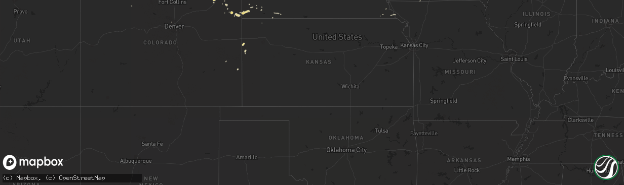 Hail map in California on July 4, 2014