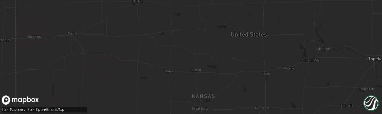 Hail map in Wray, CO on July 4, 2014