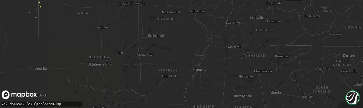 Hail map on July 4, 2014