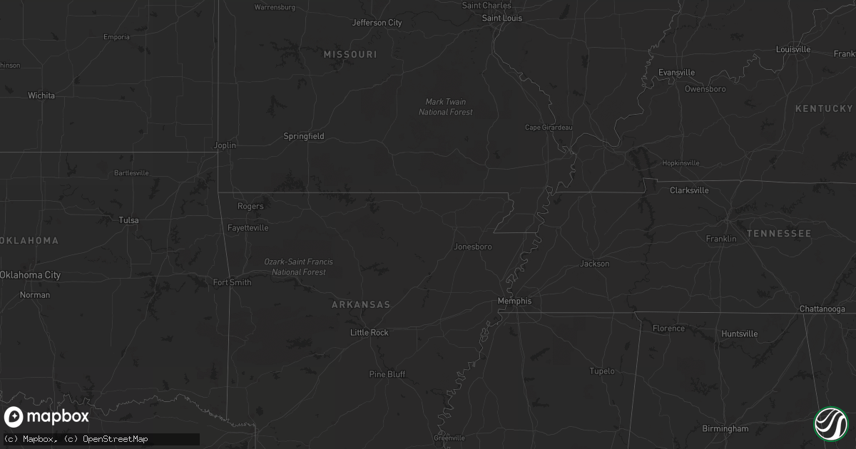 Hail map on July 4, 2014