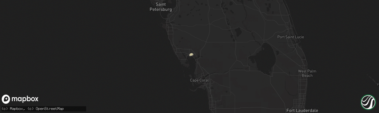 Hail map in Port Charlotte, FL on July 4, 2015