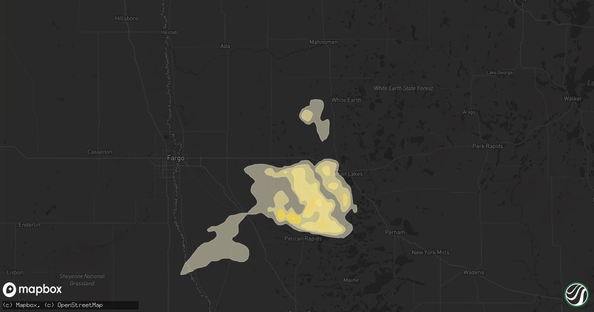 Hail map in Lake Park, MN on July 4, 2017
