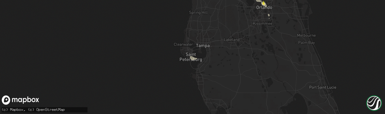 Hail map in Saint Petersburg, FL on July 4, 2017