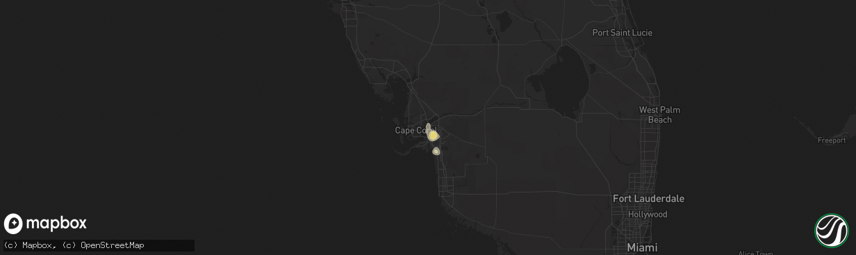 Hail map in Fort Myers, FL on July 4, 2019