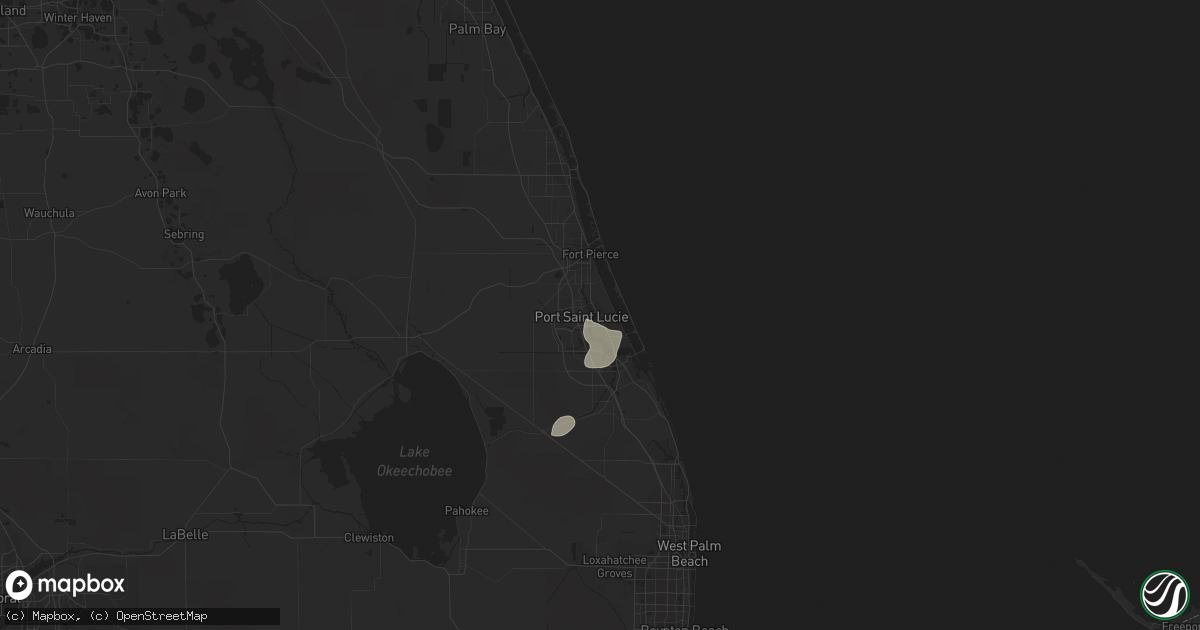 Hail map in Port Saint Lucie, FL on July 4, 2020