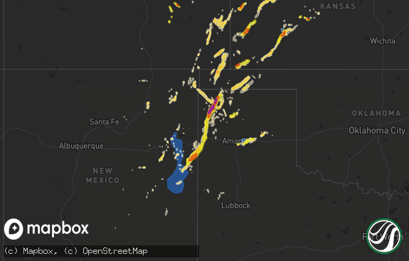 Hail map preview on 07-04-2021