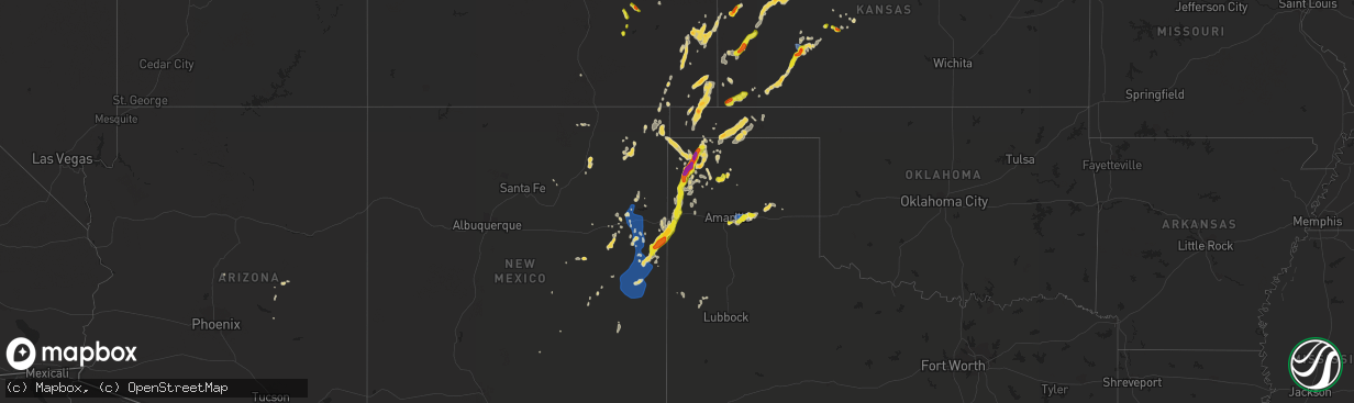 Hail map on July 4, 2021