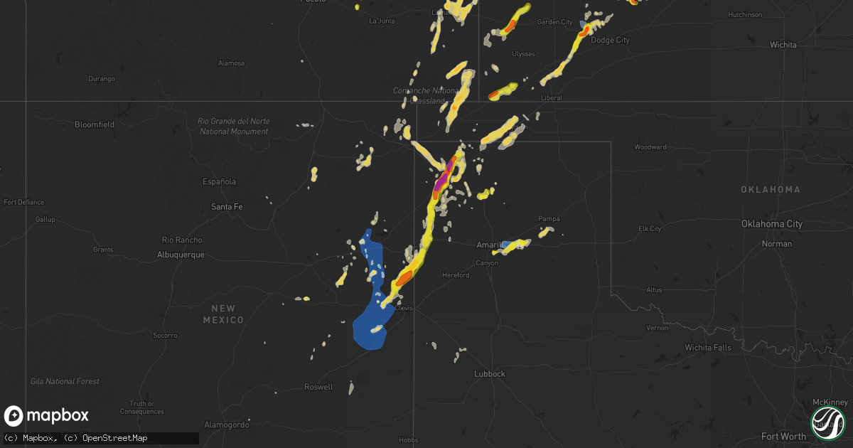 Hail map on July 4, 2021