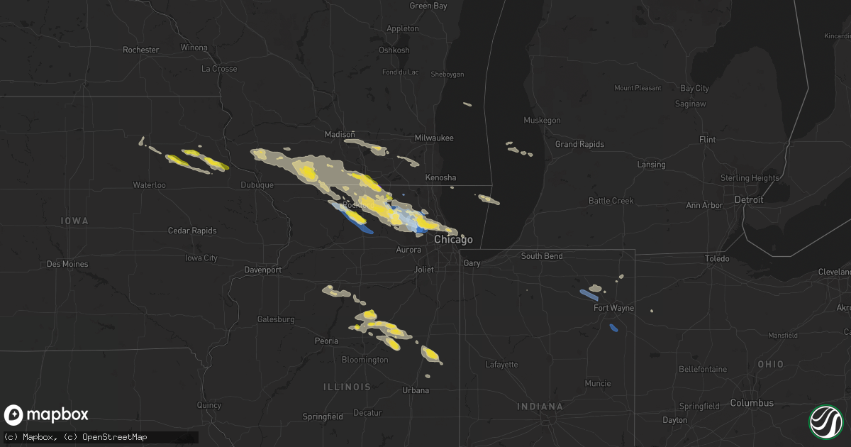 Hail map on July 4, 2022