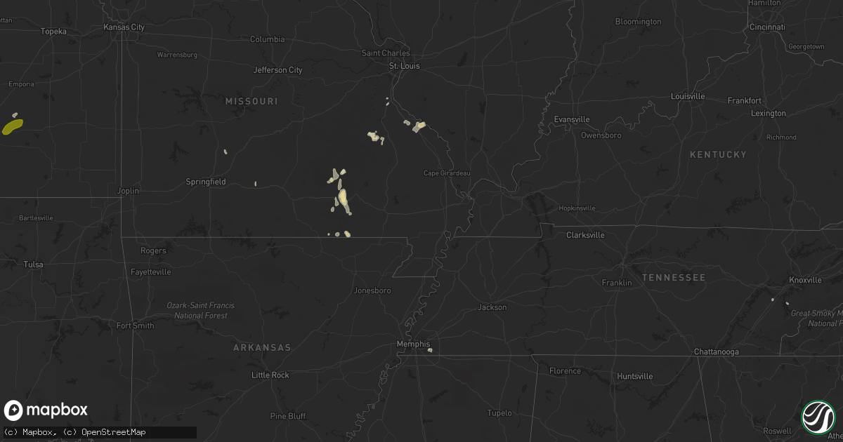 Hail map in Florida on July 4, 2023