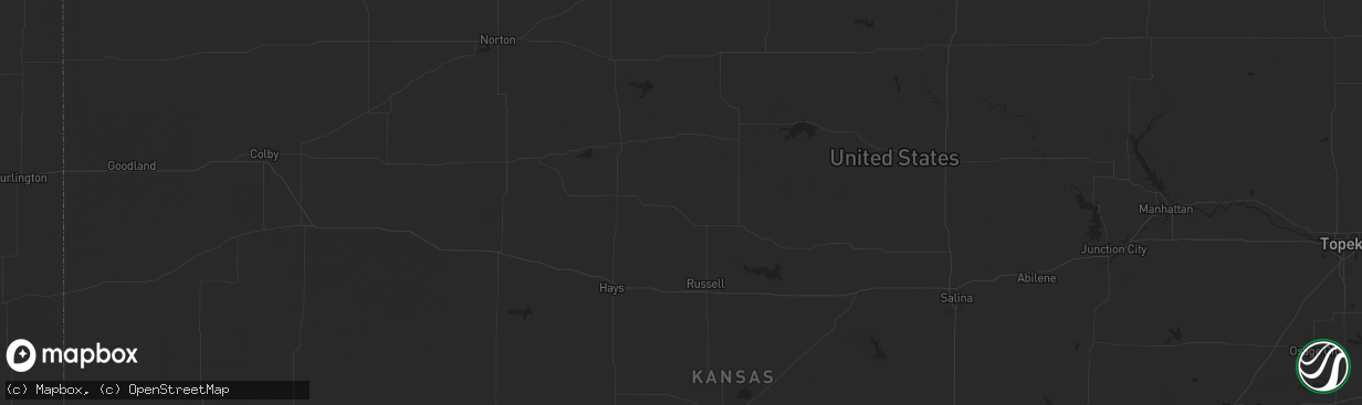 Hail map in Olivia, MN on July 4, 2023