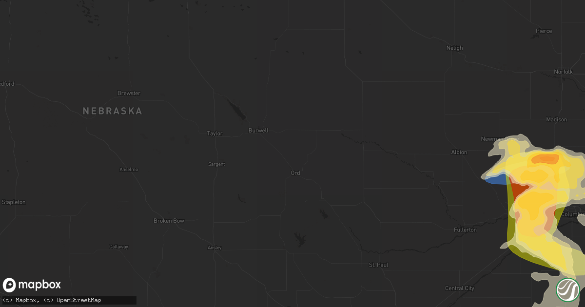 Hail map in Phillipsburg, KS on July 4, 2023