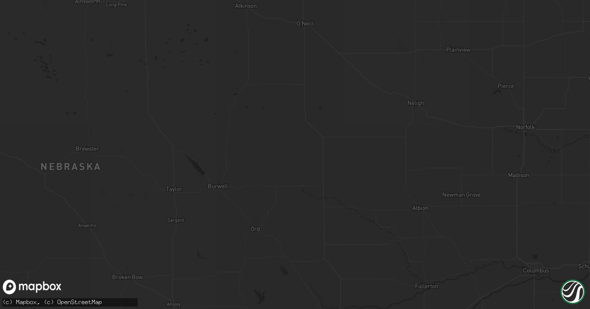 Hail map in Scotland, SD on July 4, 2023