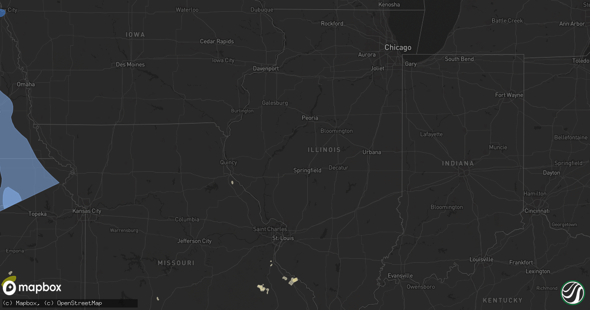 Hail map in South Dakota on July 4, 2023
