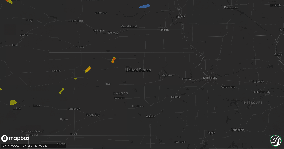 Hail map in Wisconsin on July 4, 2023