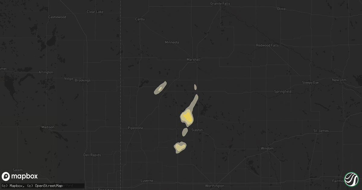Hail map in Balaton, MN on July 4, 2024