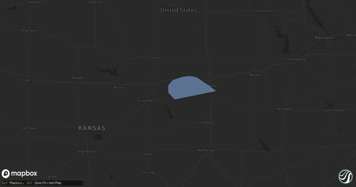 Hail map in Brookville, KS on July 4, 2024