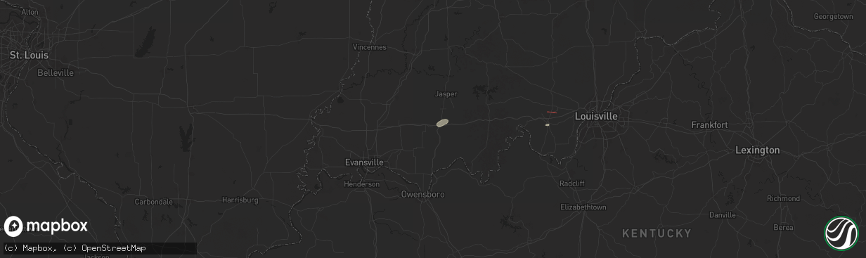 Hail map in Dale, IN on July 4, 2024