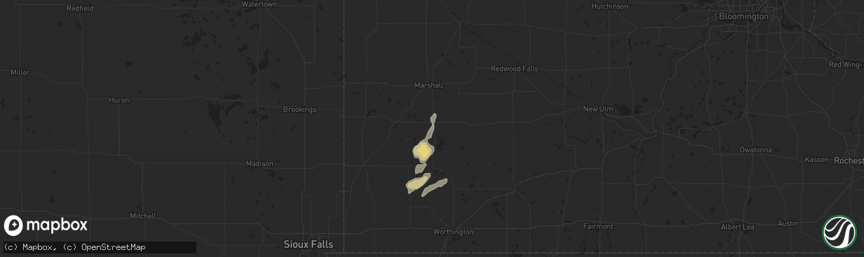 Hail map in Garvin, MN on July 4, 2024