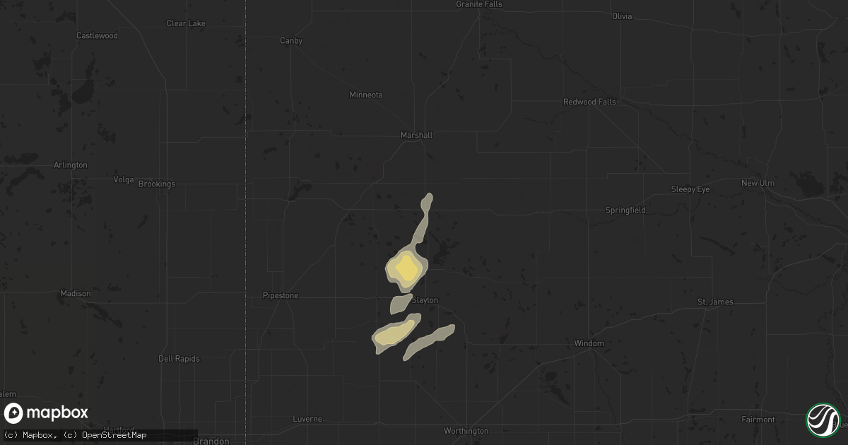Hail map in Garvin, MN on July 4, 2024