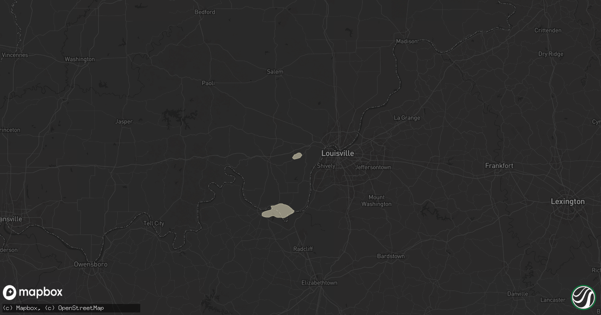 Hail map in Lanesville, IN on July 4, 2024