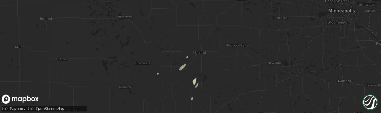 Hail map in Lynd, MN on July 4, 2024