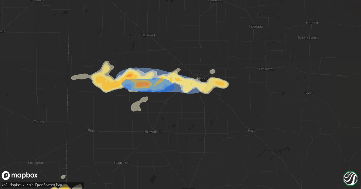 Hail map in Wolfforth, TX on July 4, 2024