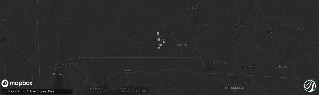 Hail map in Chancellor, AL on July 4, 2025