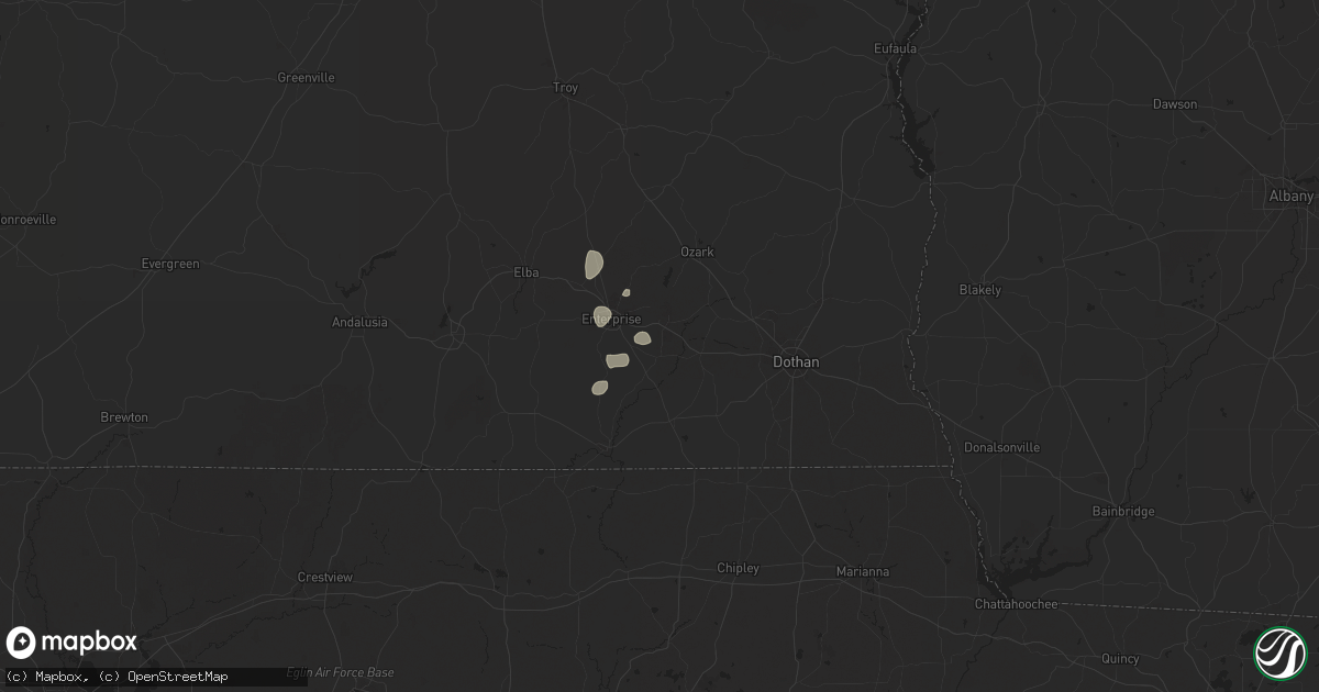 Hail map in Daleville, AL on July 4, 2025