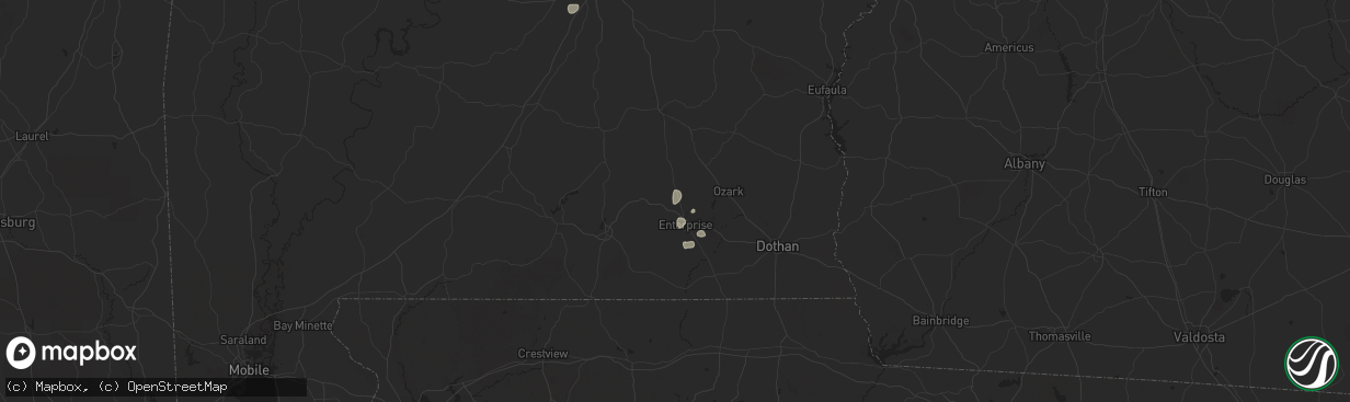 Hail map in New Brockton, AL on July 4, 2025