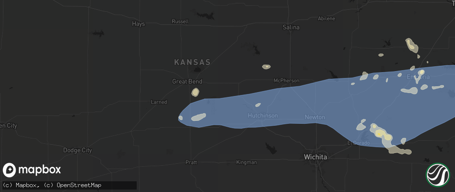 Hail map in Alden, KS on July 4, 2026