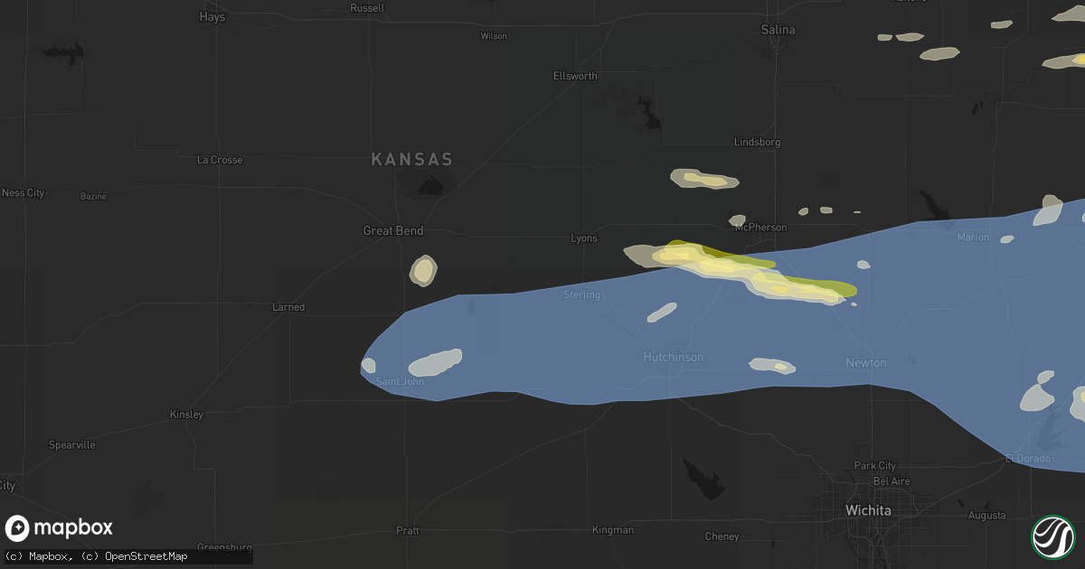 Hail map in Alden, KS on July 4, 2026