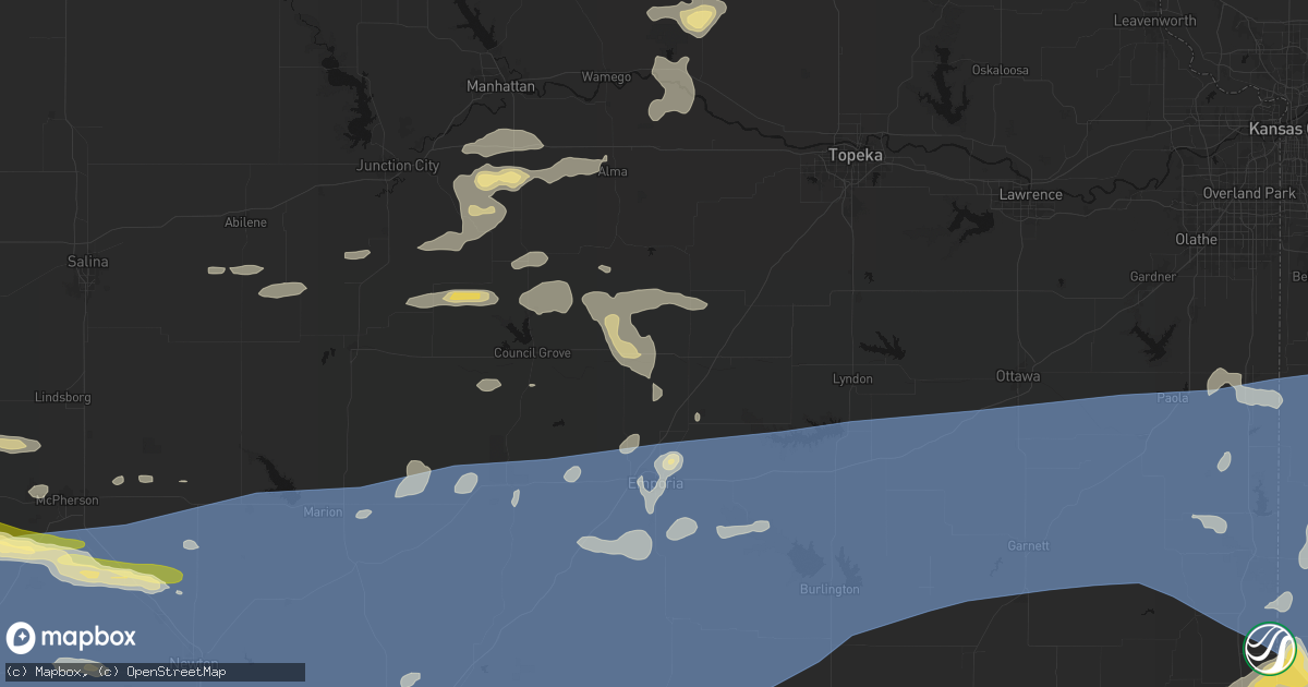 Hail map in Allen, KS on July 4, 2026