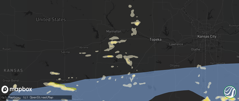 Hail map in Alta Vista, KS on July 4, 2026