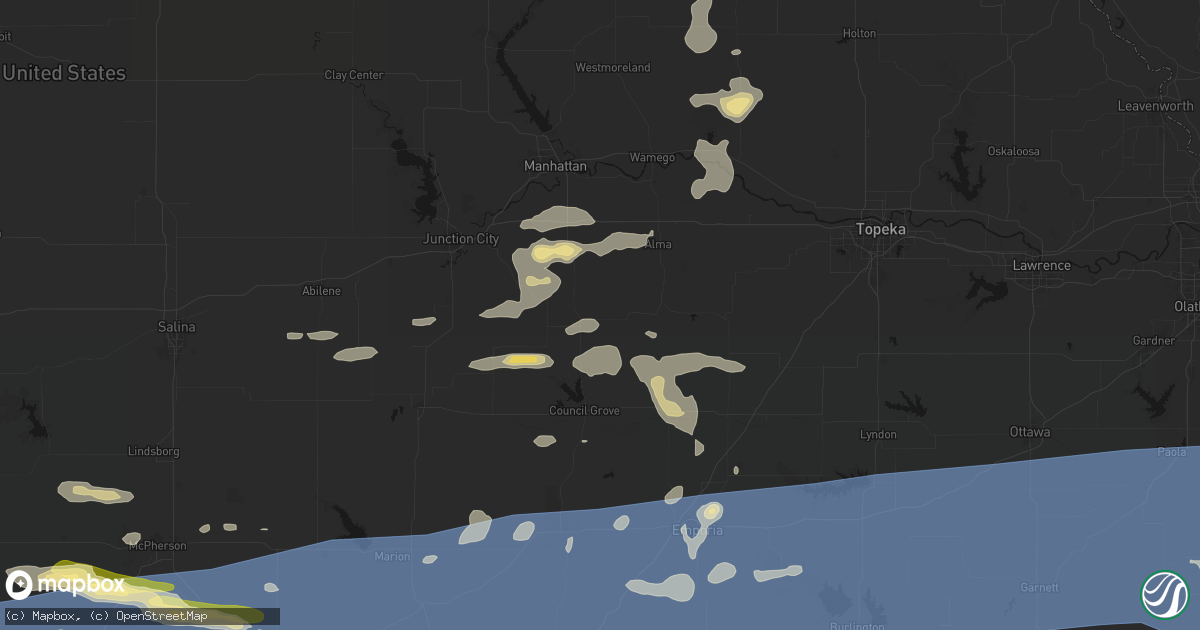 Hail map in Alta Vista, KS on July 4, 2026