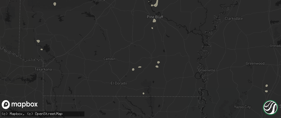 Hail map in Banks, AR on July 4, 2026