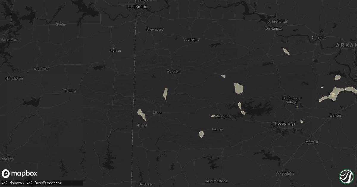 Hail map in Boles, AR on July 4, 2026