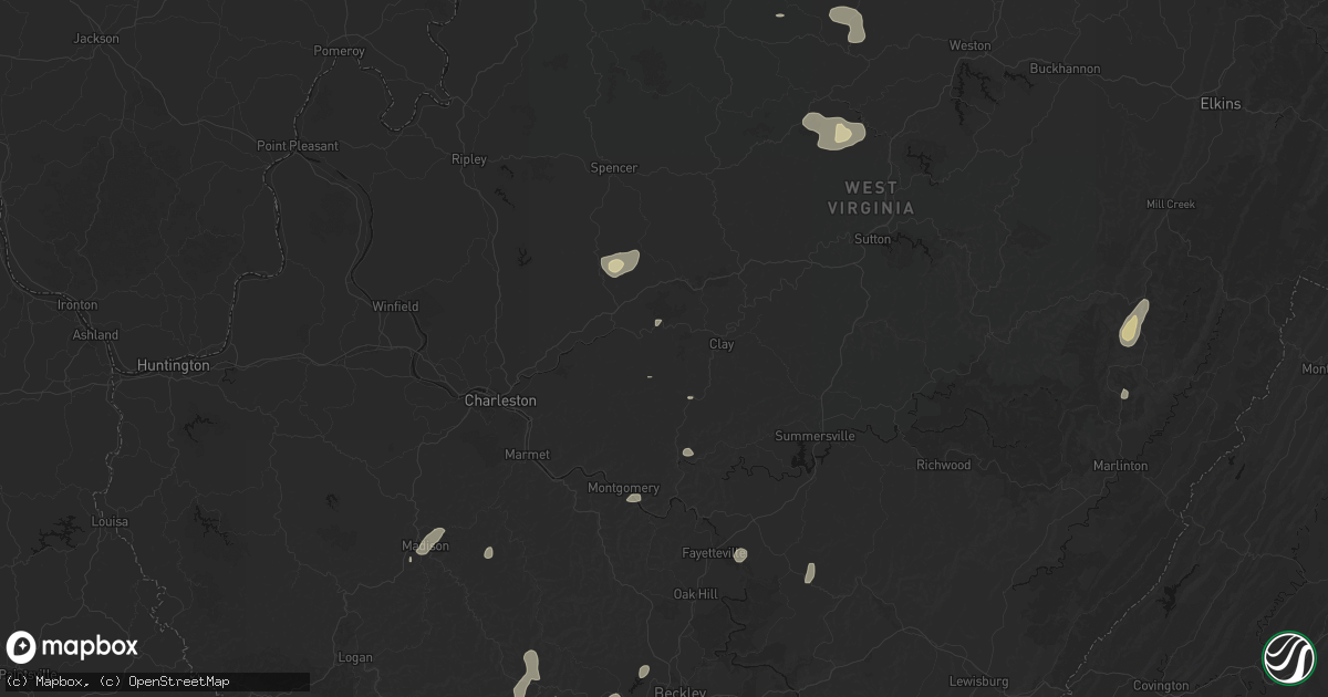 Hail map in Bomont, WV on July 4, 2026