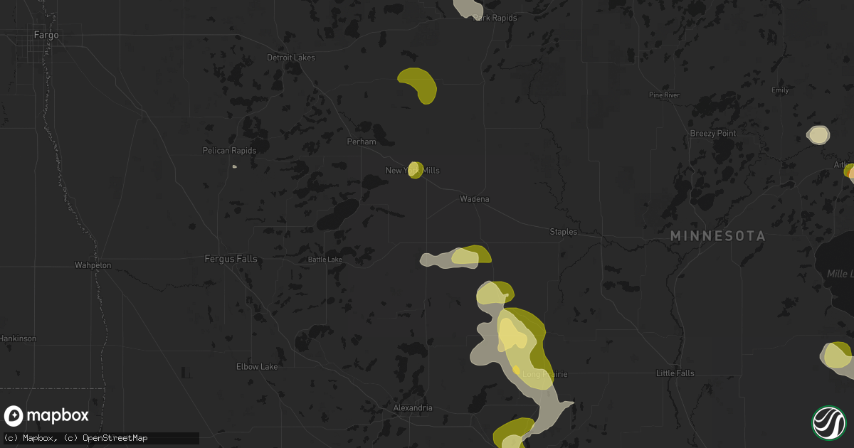 Hail map in Deer Creek, MN on July 4, 2026