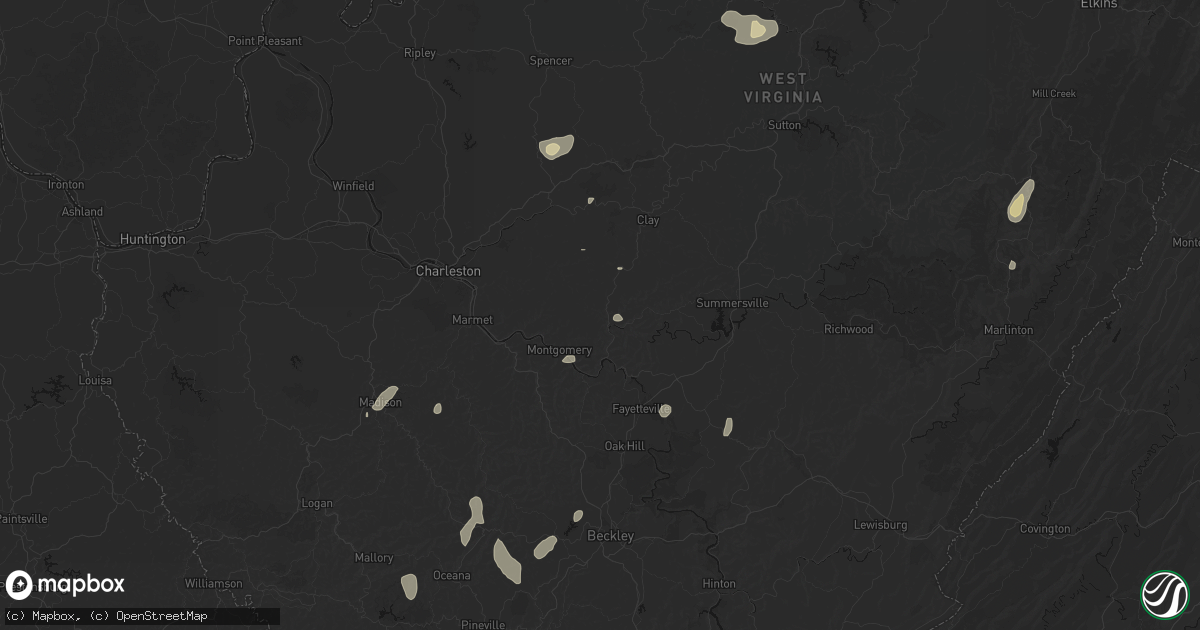 Hail map in Dixie, WV on July 4, 2026