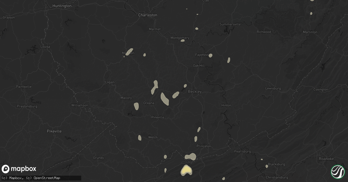 Hail map in Fairdale, WV on July 4, 2026