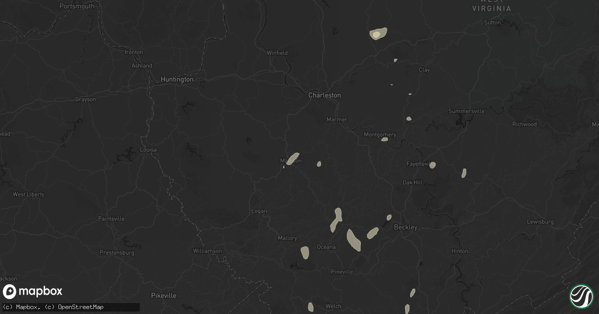 Hail map in Foster, WV on July 4, 2026
