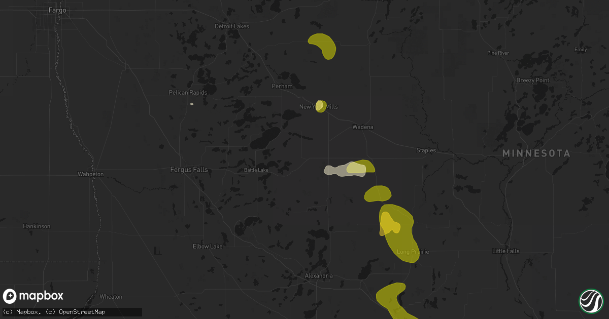 Hail map in Henning, MN on July 4, 2026