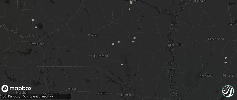 Hail map in Jersey, AR on July 4, 2026
