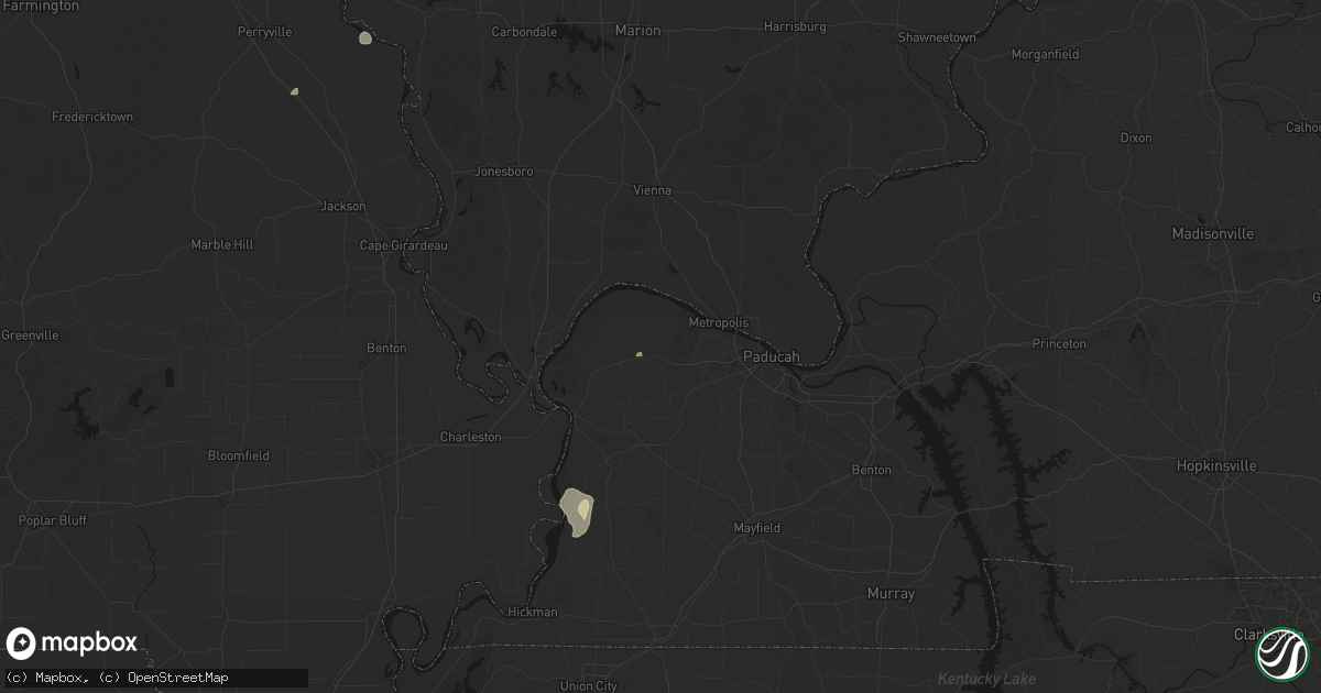 Hail map in Kevil, KY on July 4, 2026
