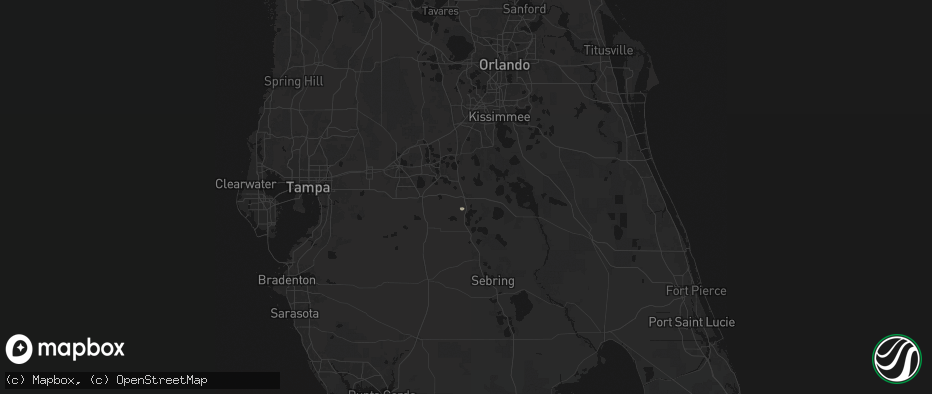 Hail map in Lake Wales, FL on July 4, 2026