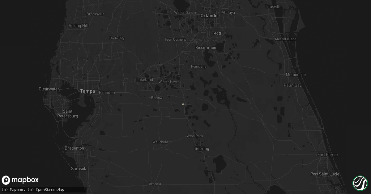 Hail map in Lake Wales, FL on July 4, 2026