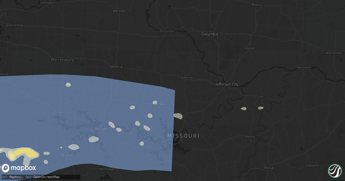 Hail map in Latham, MO on July 4, 2026
