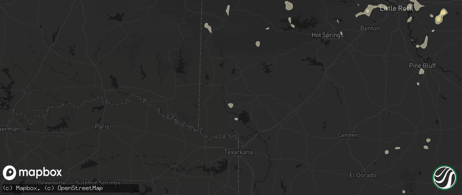 Hail map in Lockesburg, AR on July 4, 2026