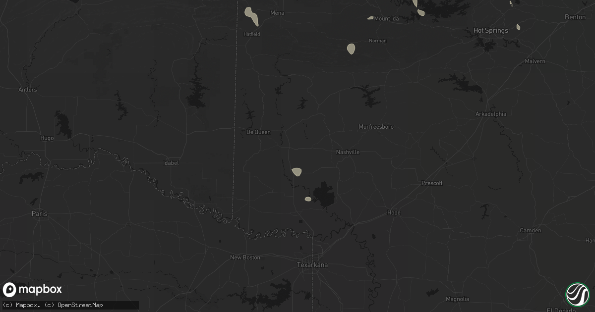 Hail map in Lockesburg, AR on July 4, 2026